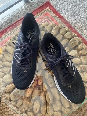 New Balance Black and White Fresh Foam Running Shoes